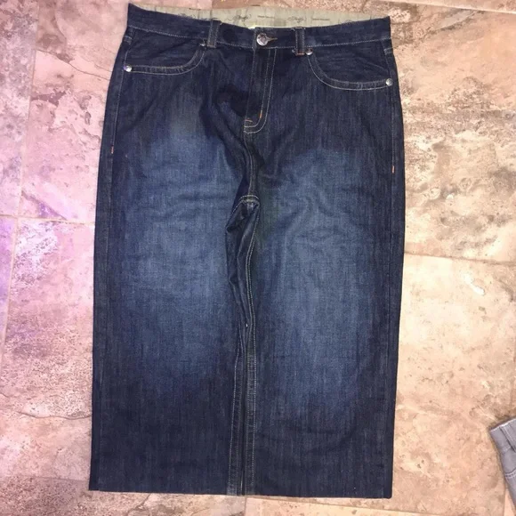 Y2K Ed Hardy Blue Relaxed Jeans with Dragon Embroidery Pants